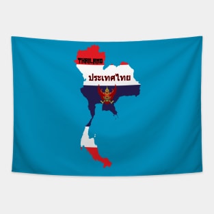 Thailand flag & map Tapestry