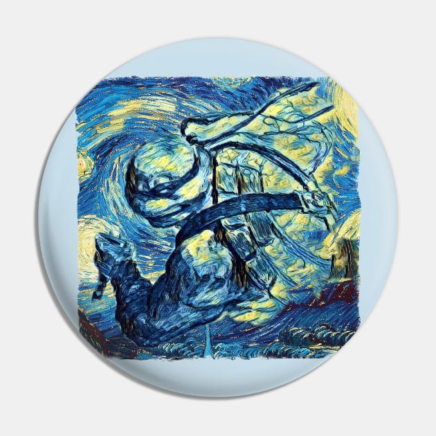 TMNT Ninja Turtles Van Gogh Style Pin by todos