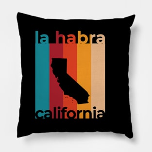 La Habra California Retro Pillow