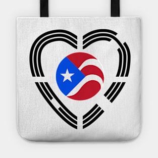 Puerto Rican Korean Multinational Patriot Flag Series (Heart) Tote