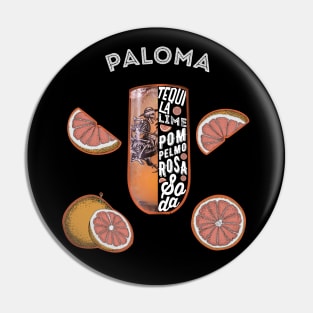 Paloma Cocktail Drink Pin