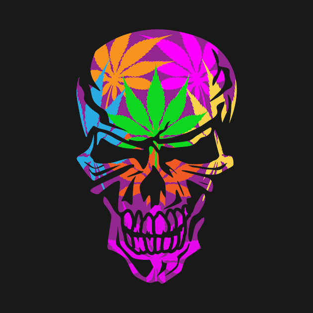 Psychedelic Skull by hobrath