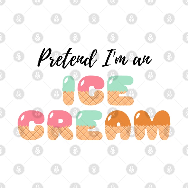 Pretend I'm an Ice Cream - Cheap Simple Easy Lazy Halloween Costume by Enriched by Art