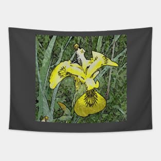 Iris in yellow Tapestry