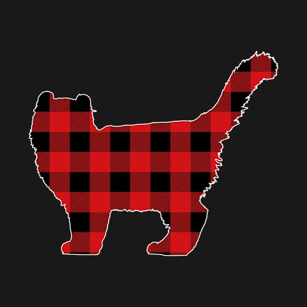 American Curl Lover Buffalo Plaid Pattern by BlueTodyArt