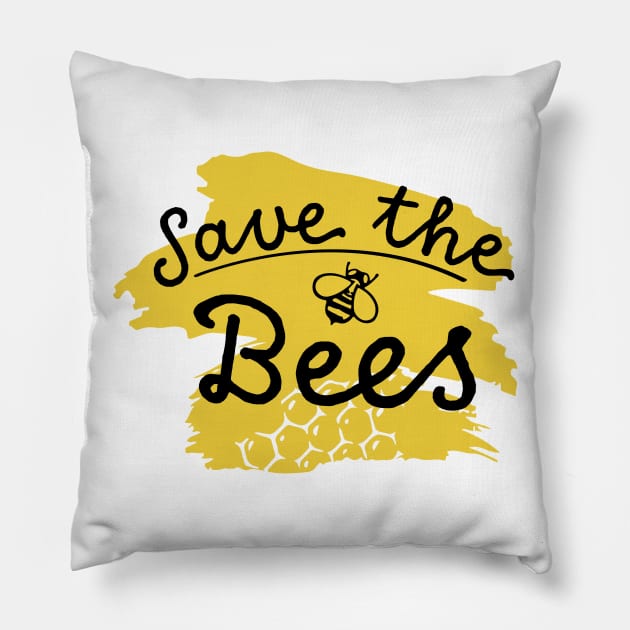 Plant these Save the Bees Pillow by holger.brandt