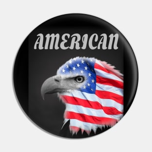 American Flag and Eagle, Flag and Eagle, 4th of July Pin