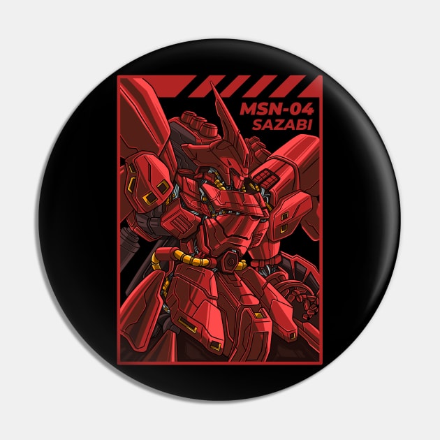 Sazabi MSN-04 Gundam Pin by garistipis