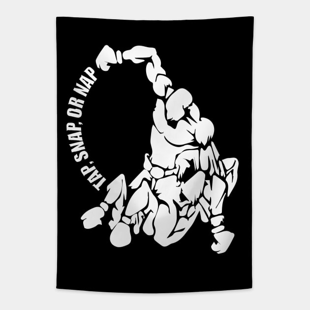 Fasbytes MMA UFC fighting inspired 'Tap, Snap, or Nap' Tapestry by FasBytes