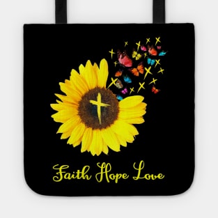 Faith Sunflower Hope Love Costume Gift Tote