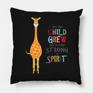 giraffe and the child grew Pillow