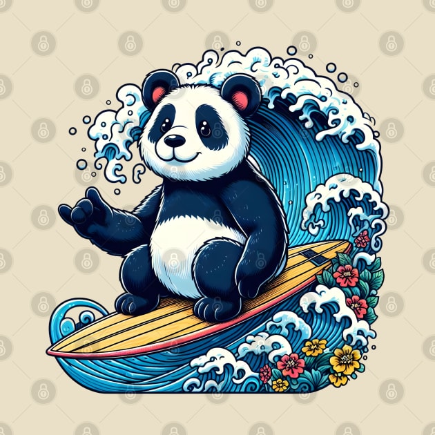 Surfing panda by Japanese Fever