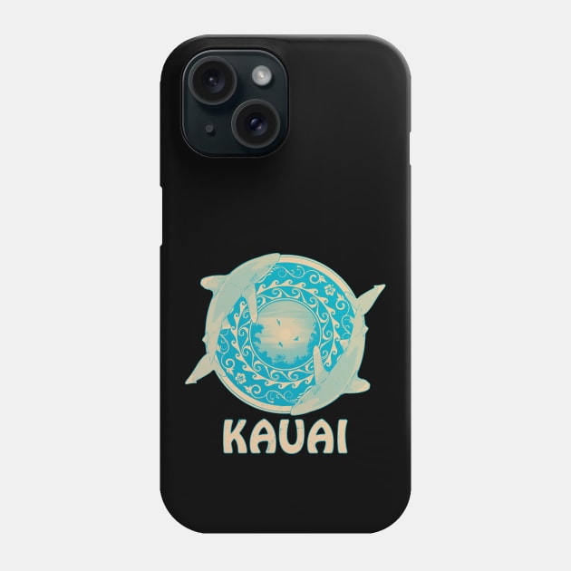 Kauai Oceanic Whitetip Sharks Phone Case by NicGrayTees