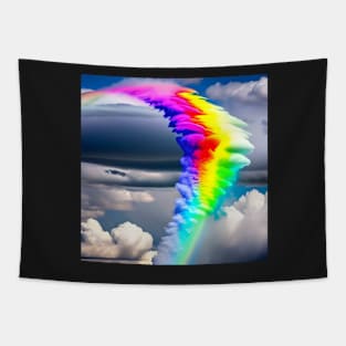 Rainbow Clouds Celestial Gift Sky Surreal Surrealistic Surrealism Tapestry