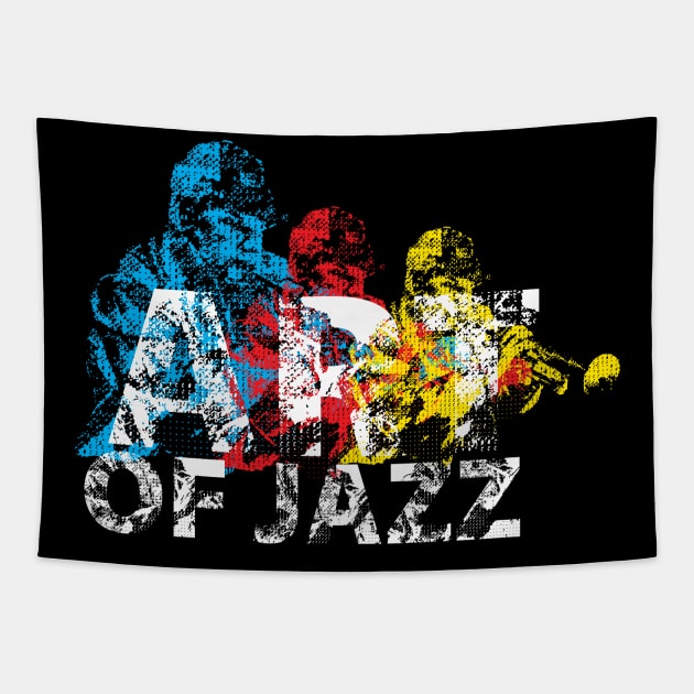 Art of Jazz Abstract Modern Style Theme Tapestry by jazzworldquest