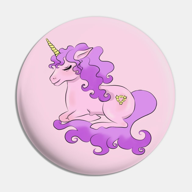 Purple and golden sparkle unicorn Pin by CintiaSand