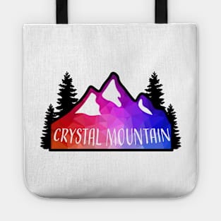 Geometric Colorful Mountain Crystal Mountain, Washington Tote