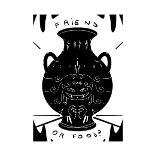 Friend or food? - Medusa gorgon head #vasettinervosetti T-Shirt