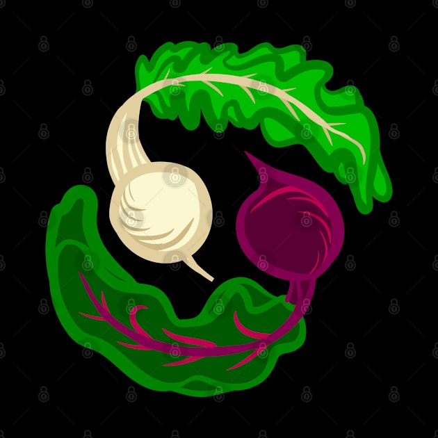 Yin Yang Vegetables "Turnip the Beet" by Boreal-Witch