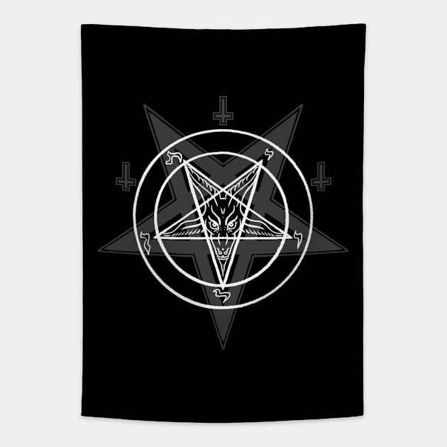 Sigil of Baphomet - Pentagram, Devil, Dark Art, Leviathan, Samael, Lilith, 666 Sticker Tapestry by SSINAMOON COVEN