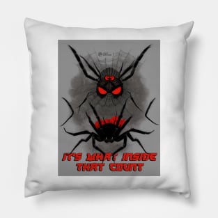 It's What Inside That Count - Japanese Retro Spider Pillow