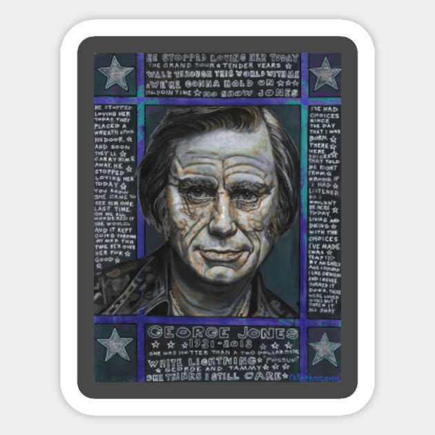 George Jones George Jones Sticker Teepublic