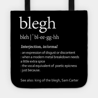 Blegh Definition Metal Music Fan Tote