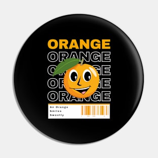 orange smile Pin