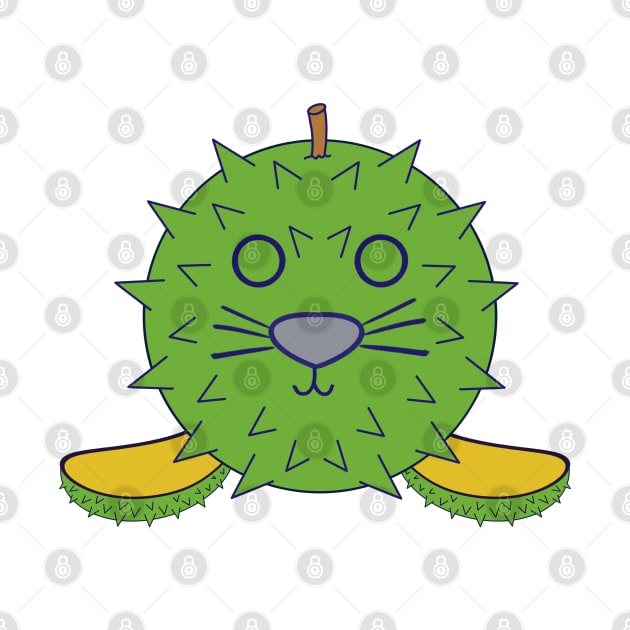 Kawaii Cute Durian Baby Seal by vystudio