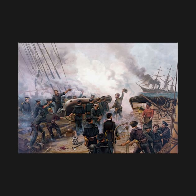 Civil War Naval Battle by warishellstore