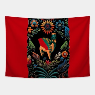 Elegant Lamassu Flowers Tapestry