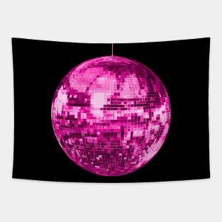 Pink Vintage Sparkling Shiny Disco Ball Tapestry