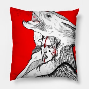 Wolf woman Pillow