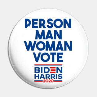 Person Man Woman VOTE Biden Harris Pin