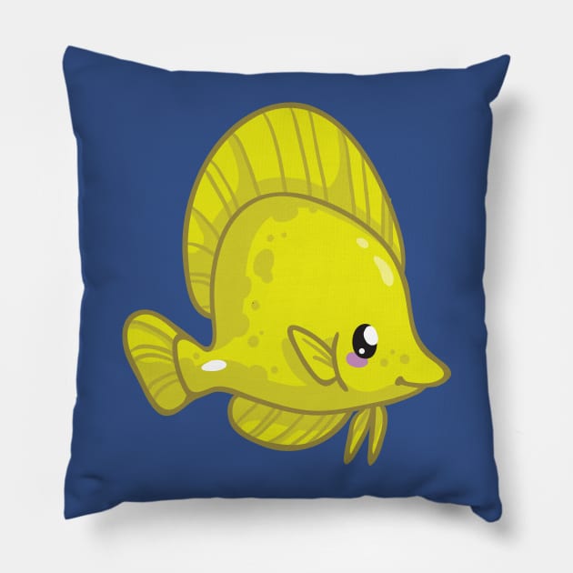 Yellow Tang Pillow by bytesizetreasure