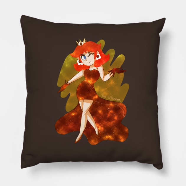 Princess Daisy Galaxy Pillow by ellenent