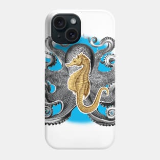 Seahorse and Octopus in the Ocean Phone Case