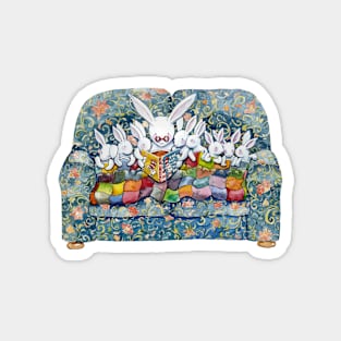 bunny bed time Magnet