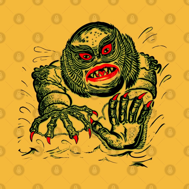 Vintage Halloween lagoon monster by UnlovelyFrankenstein