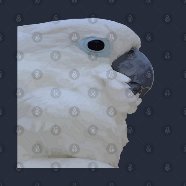 Side Portrait Of A Blue-Eyed Cockatoo Cut Out by taiche