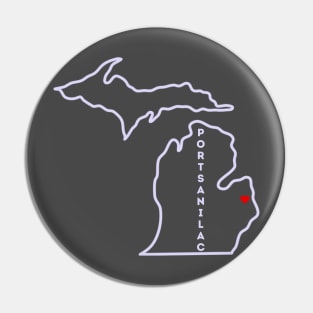 Port Sanilac MI Love (Lavendar) Pin