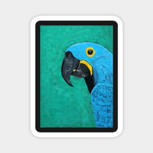 Blue Parrot Pop Art Painting Magnet