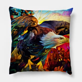 Colorful Eagle Pillow