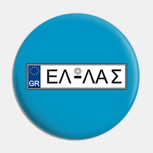 Greece car license plate Pin