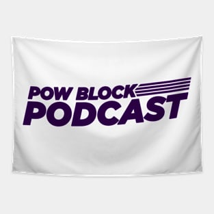 Pow Block Podcast NP 2024 Logo (Purple) Tapestry