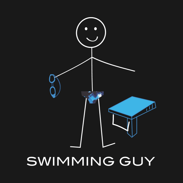 Funny Mens Swimming Guy by whyitsme