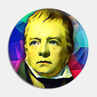 Walter Scott Colourful Portrait | Walter Scott Artwork 6 Pin