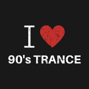 I Heart 90's Trance - Black T-Shirt