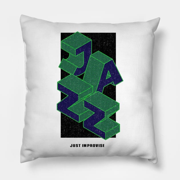 I love Jazz Pillow by Mantra99