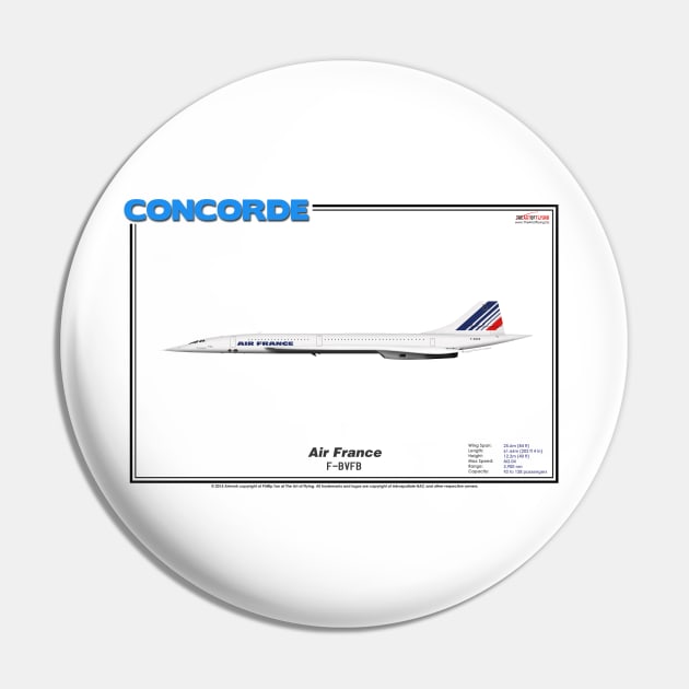 Concorde - Air France (Art Print) Pin by TheArtofFlying